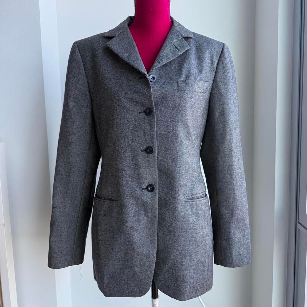 Vintage Barney’s Wool Grey Blazer Size 48 (Fits Women's 6-8)